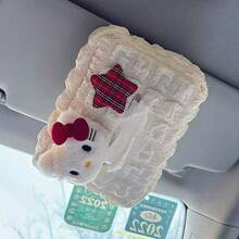 Car Tissue Box, Car Tissue Holder, Car Paper Bag, In-Car Hanging Bag, Creative Cute Hanging Cartoon Style For Ladies, Popular Online - Puff Red Star Kitty1 - View 5