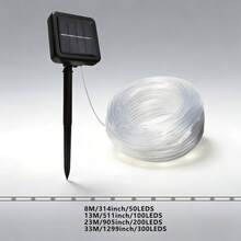 1pc Solar Tubular String Lights 50-300 LEDs 8 Lighting Modes Waterproof Outdoor Garden Tree Christmas Wedding Valentine's Day Party Decoration Lights - Multiple Styles - View 12