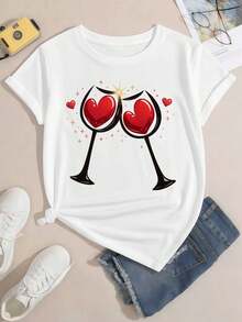 Dam-T-shirts - Vitt - Visa 2