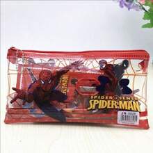 Bộ văn phòng phẩm chủ đề Người Nhện siêu anh hùng MARVEL dành cho trẻ em, bộ quà tặng văn phòng phẩm 7 trong 1, hộp bút trong suốt dành cho học sinh, bộ quà tặng túi đựng bút hình anh hùng hoạt hình. - Đỏ - Xem 3