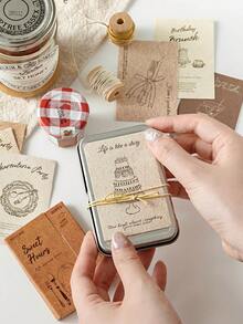 30 tờ/gói Giấy Scrapbooking chủ đề cổ điển, chất liệu trang trí không dính, đồ thủ công DIY, quà tặng ngày lễ, lập kế hoạch album ảnh cá nhân hóa, đồ dùng văn phòng phẩm sáng tạo cho trường học - 4. Thời gian nướng - Xem 2