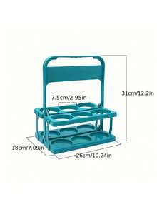 Foldable Portable 6-Bottle Drink Carrier Bag, Reinforced Bottom Leak-Proof Cooler Tote For Picnic, Camping, Party, Beer Festival, Daily Use, Durable Polyester Material, Holds Cans, Coffee, Milk, Tea, Ideal For Coffee Lovers, Milk Tea Fans, Office, School, Company Gathering, Great Mother's Day Gift, Father's Day Present, Independence Day Essential, Summer Must-Have - A - View 8