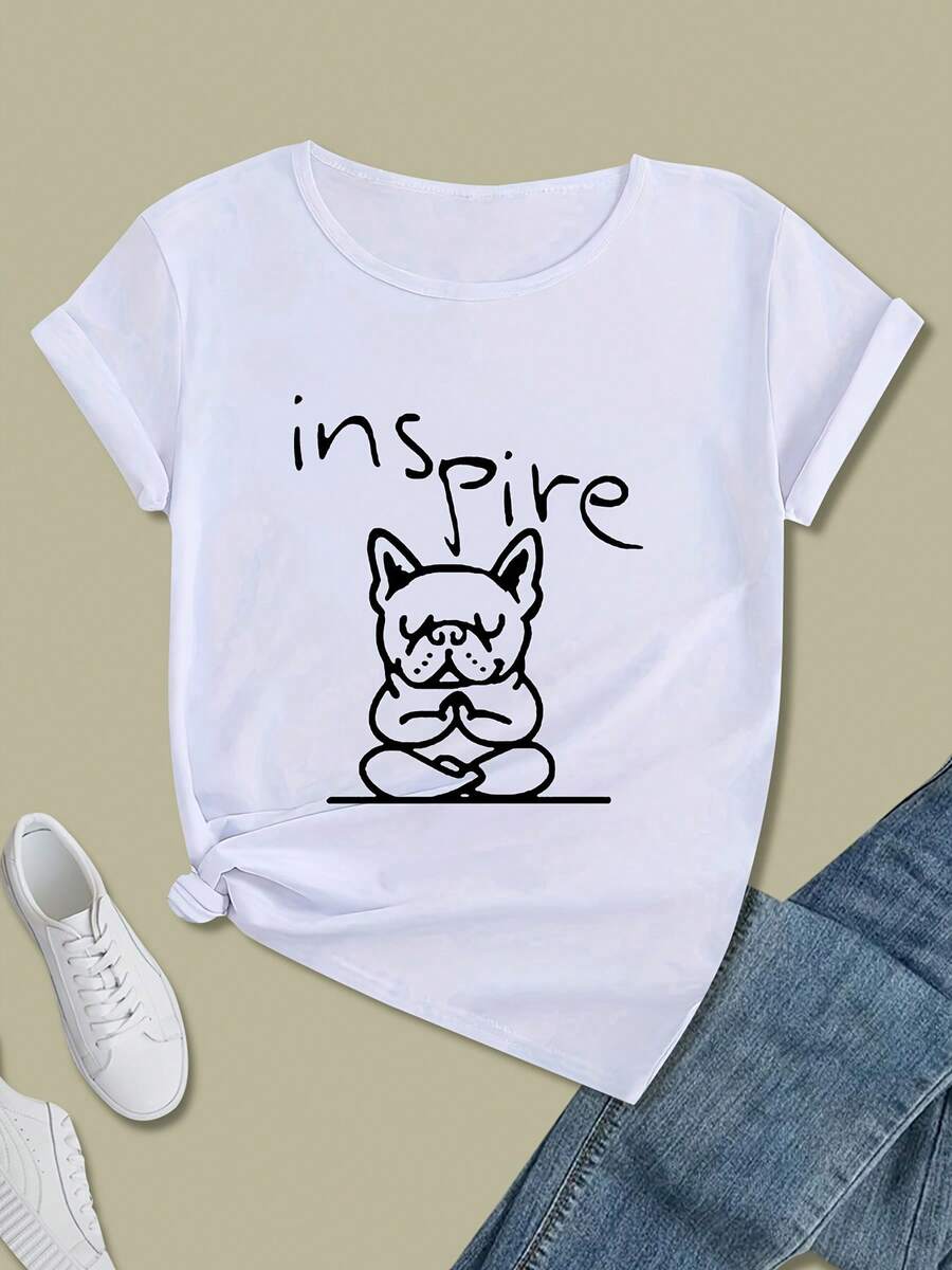 Camiseta cómoda suelta, ropa de salón y ropa deportiva linda, camiseta de trabajo y fiesta, camiseta, camiseta impresa, ropa deportiva y de carrera, nuevo diseño