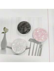 1 pieza Soporte de teléfono con cojín de aire y diseño de concha de colores, estilo agarre, soporte de teléfono con diseño floral, marco de soporte de teléfono con cojín de aire minimalista, adecuado para iPhone, teléfonos Android, regalo de cumpleaños, regalo para familiares y amigos, soporte de teléfono retráctil, accesorio de teléfono - Multicolor - Ver 6