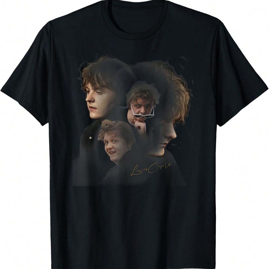 Lewis Capaldi Photo Montage T-Shirt - Black - View 1