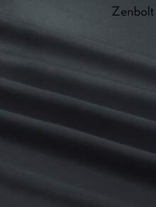 ZenBolt Áo thun nam size lớn màu trơn tay dài có mũ và dây rút - màu đen - Xem 4