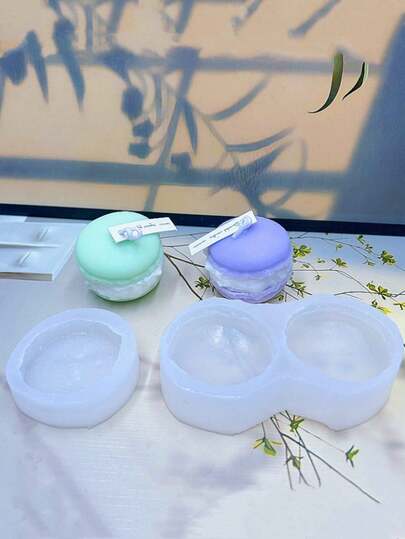 Khuôn silicon 3 tầng làm bánh Macaron, nến, sáp thơm, thạch cao, xà phòng, đồ trang trí nhà cửa.