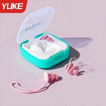 Yuke Multi-Style Swimming Earplugs & Nose Clip Set, Waterproof Silicone Pool Accessories, Reusable Noise Cancelling Ear Plugs With Case, Suitable For All Water Sports, Shower, And Daily Use - C - View 6