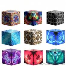 Variable Geometric Shapes, Color-Changing, Magnetic, Magic Cube, Stress-Relieving, Manual Flipping Jigsaw Puzzle Cube - MC-03 - View 1