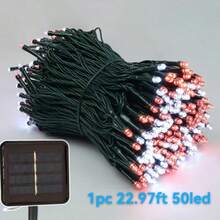 1件裝 太陽能 LED 串燈 22.97ft/39.37ft/78.74ft 8種模式 暖白色/白色/多色 適用於花園/庭院/樹木/節日/派對/室內裝飾 - 燈串 - 查看 28