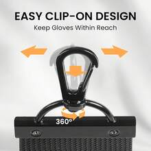 FINGER TEN Golf Glove Holder With Metal Buckle 2pcs/Set, Double-Sided Glove Fixing Strap Quick Storage, Lightweight And Portable Easy To Hang On Golf Bag - Black - View 4
