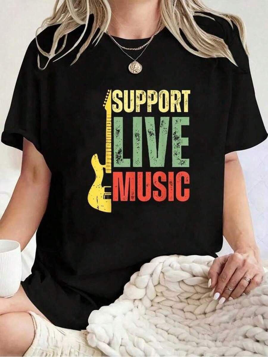 Women T-Shirts - Black - View 1