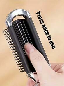 1pc Foldable Hair Brush With Rhinestone Design, Built-In Mirror, Nylon Bristles For Easy Use, ABS Plastic Handle For Portability, Suitable For Daily Care And Travel, Multiple Rhinestone Styles Available, Great Gift For Mother And Girlfriend On Holidays Like Valentine's Day And Mother's Day - Multicolor - View 6
