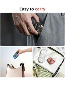 1個迷你便攜式3格藥丸收納盒，「Medicane Bag」字母印花醫療盒，藥錠儲存容器，每週藥盒 - 彩色 - 查看 7