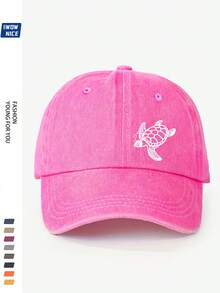 1pc Unisex Solid Color Versatile Printed Breathable Baseball Cap, Vintage Distressed Dad Hat, Suitable For Daily Wear, Sports, Hiking, Etc. - R - View 21