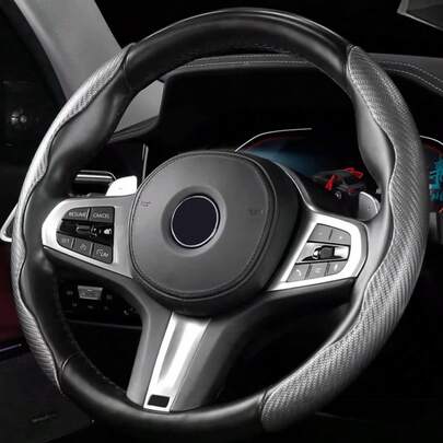 Bọc vô lăng xe hơi bằng sợi carbon, bảo vệ vô lăng chống trượt đa năng, phụ kiện nội thất xe thoáng khí, phù hợp với hầu hết các dòng xe sedan, SUV và xe tải.