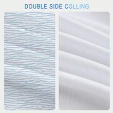 1/2pcs Light Blue Zebra Pattern Texture Digital Printed Pattern Cooling Textured Pillowcase Set - Includes 1 Or 2 Pillowcases (No Insert), Reversible, Cute Fresh Cottage Style, Lightweight & Breathable, Machine Washable,CoolingPillowcase ,CottageStyle ,BreathableBedding - Multicolor - View 7