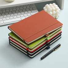 A5 Lined Notebook Journal, PU Leather Hardcover With Elastic Band,96 Sheets/192 Pages 8 Colors, School Supplies For Students, Writing & Note Taking - A5 lined - View 1