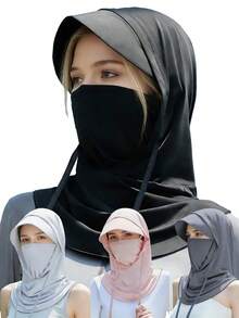 1/2 chiếc khẩu trang/mũ che mặt chống nắng unisex, khẩu trang mùa hè thoáng khí bằng lụa băng, khăn quàng cổ thích hợp cho lái xe, đạp xe, hoạt động ngoài trời, phù hợp cho đi chơi hàng ngày, du lịch, chống nắng, đi biển, lễ hội. - D - Xem 12