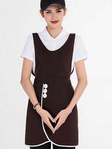 Celemek Lucu & Modis, Cocok Untuk Supermarket, Salon Kecantikan, Salon Kuku, Dapur, Restoran, Seragam Kerja Pelayan - Beraneka warna - View 11