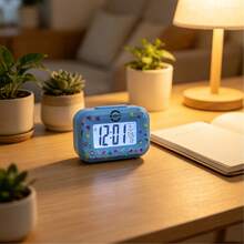 Multifunctional DIY Digital Alarm Clock With Night Light, Calendar, Day Of Week Display And Temperature Display, Snooze Function - Comes With 1 Random Sticker For DIY Clock Decoration, Compact Design Suitable For Bedroom, Desk, Travel And Camping - Multicolor + Random Small Flowers - View 11
