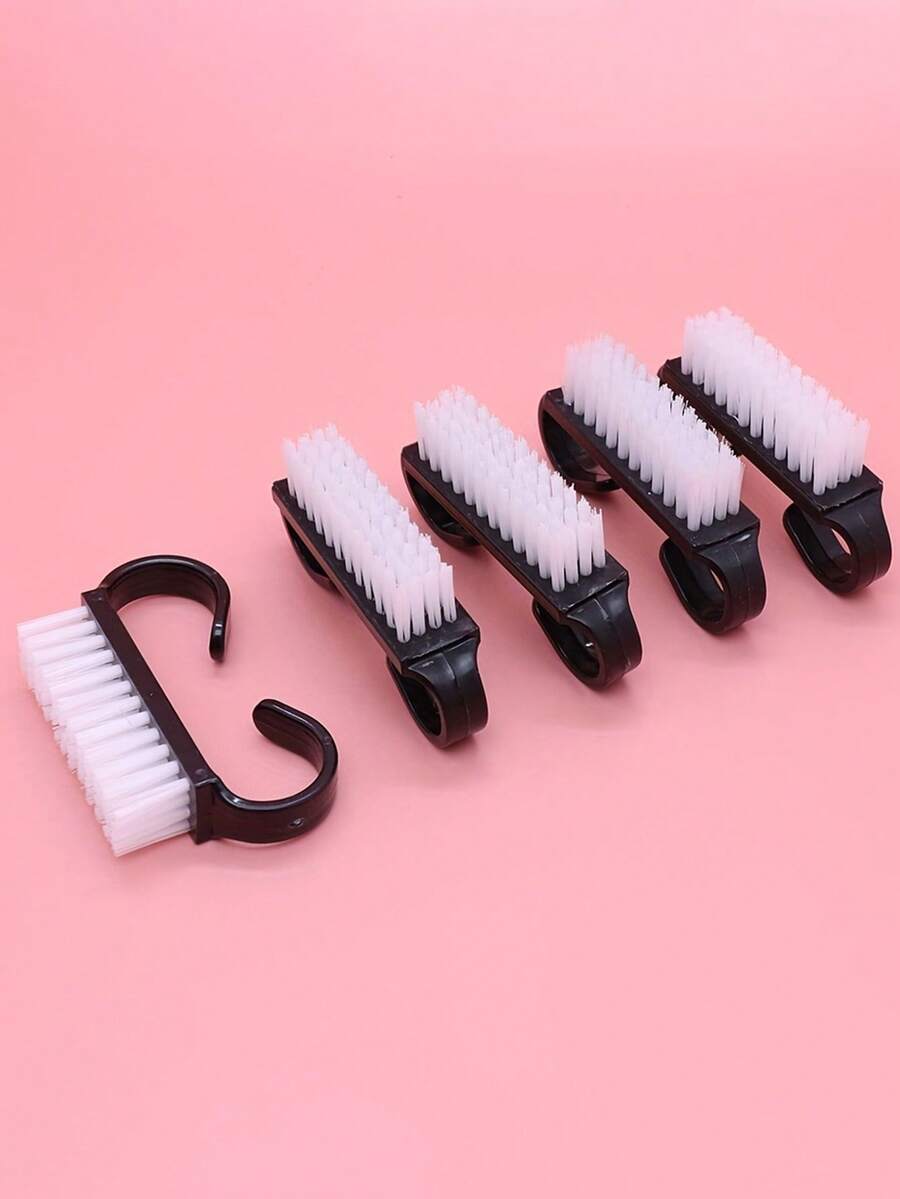 2/5/10/20/50/100pcs Transparent Acrylic Soft Bristle Nail Brushes, Odorless Nail Care Tool Set, Ergonomic Handle, Suitable For Home And Salon Use, Transparent Design, Soft Bristle Nail Brushes
