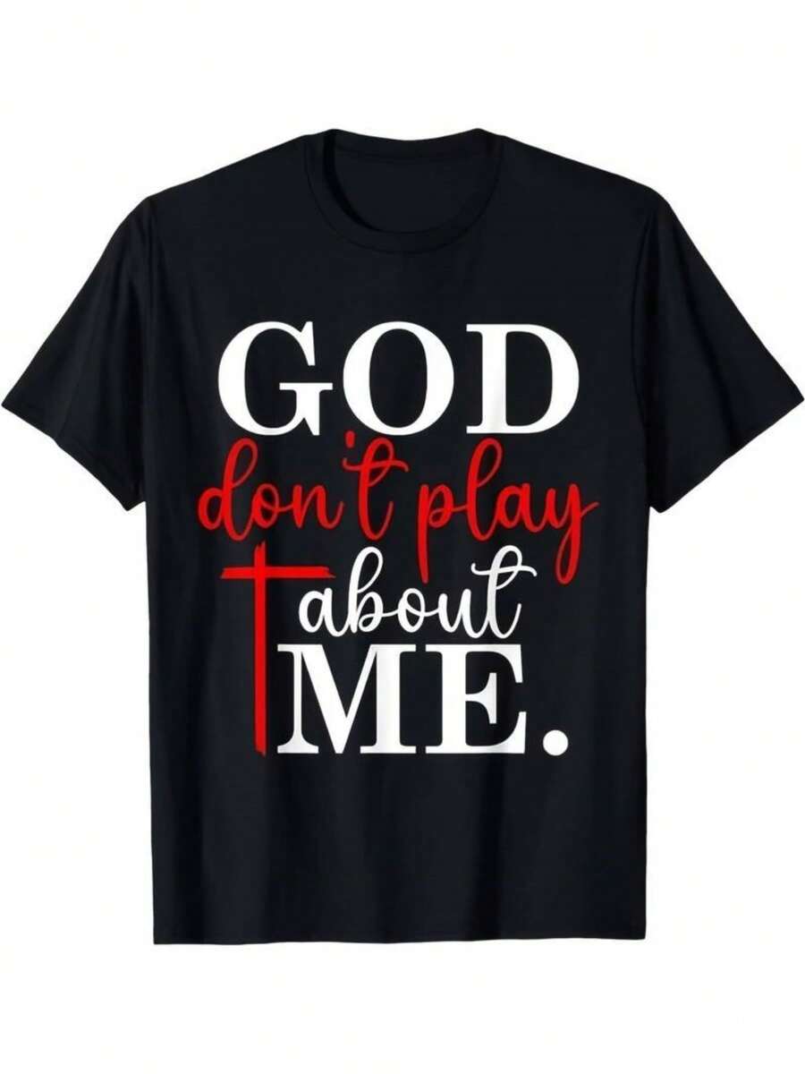 Camiseta impresa de manga corta de las mujeres, camiseta de cuello de tripulación negra casual, hecha de elástico, lavable en máquina, adecuada para primavera / verano / otoño y ocio
