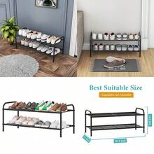Foldable Shoe Racks - Level 2 Metal - View 1