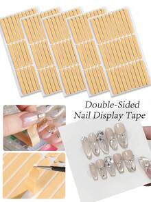 150/60 Pieces Of Nail Design Display Self-Adhesive Tape, Nail Plate And Transparent Double-Sided Adhesive Tape Of Salon - Perfect Tools And Accessories For DIY Nail Design, Nail Rack, Nail Polish Storage And Sorting Device, Nail Polish Display, Nail Display Card, Nail Brush Holder, Nail Sample Book, Nail Box, Nail Technology Desk, Nail Enhancement Display Rack - Multicolor - View 4