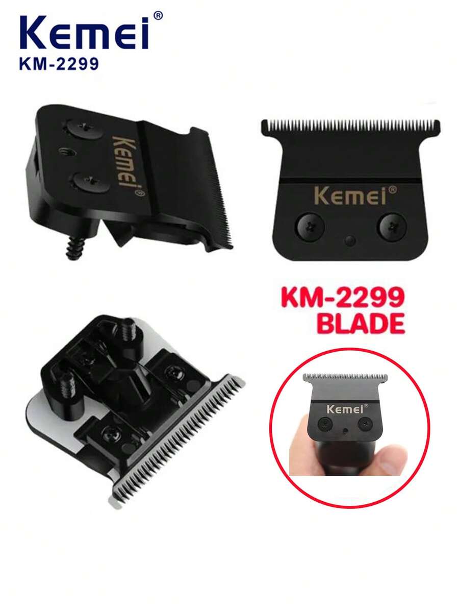 Cuchilla de repuesto para cortadora de pelo eléctrica KM-2299, Juego de accesorios de cuchilla de repuesto para cortadora de pelo, Cuchilla de repuesto original de fábrica para cortadora de pelo Kemei, 1 set