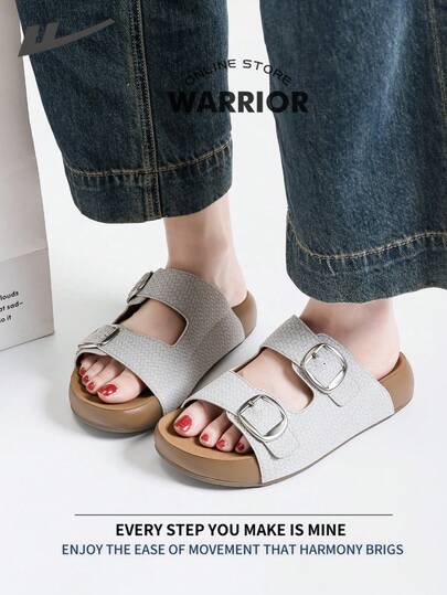  Warrior 夏季女士运动凉鞋，舒适柔软鞋底，时尚百搭，低调风格，休闲百搭，适合户外旅行、通勤、多种场合的沙滩漫步。