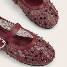 Sandalias con tacón para mujer - Burdeos - Ver 2