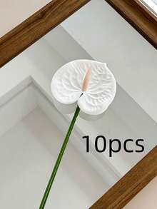 1 pezzo/3 pezzi/5 pezzi Set, Foglie di palma rosse di alta qualità, materiale morbido in PVC, forma flessibile facile da conservare, adatto per la decorazione della casa, dell'ufficio, di feste, da scrivania, per vasi, per composizioni floreali fai-da-te e altro ancora. - Bianco - Visualizzare 12