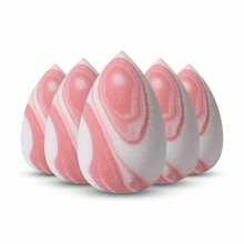 5 Pcs Marble Mini Makeup Sponge Set - 白色 - 查看 1