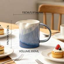 Ombre Ceramic Milk Pitcher With Handle, Coffee Creamer Cup, Household Milk Jug, Milk Pot, Baking Tool - View 6