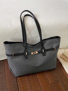 New Fashion Handbag For Women, Versatile Commuter Tote Bag With Large Capacity, Shoulder Bag - Black - View 11
