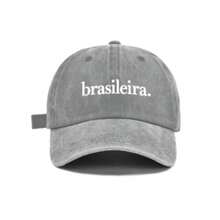 1pc Women's Vintage Washed Baseball Cap - "Brasileira". Minimalist Identity Printed Pattern, Retro Color Options, Soft Fabric Dad Hat, Brazilian Pride Gift,Summer,Gorras Para Mujer,Beach Hat,Hats For Women,Trucker Hats For Women,Gorras Para Hombre,Gorra,Hats For Men,Trucker Hat,Cap For Women - Brazilian. - View 9