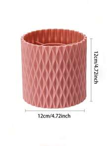 1pc Solid Color Rotatable Makeup Brush Holder, Rotating Makeup Brush Organizer - Desktop Pen Cup/Cosmetic Storage Box, Suitable For Bathroom Essentials - A - View 5