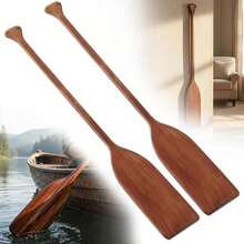 2 Pcs 2.5-4ft Wooden Canoe Oar Paddle, 30-48'' Solid Pine Paddle Canoe, For Kayak Small Boat Water Sports Home Wall Decoration Gift For Outdoor Enthusiast - Walnut - View 9