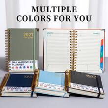2027 Annual Daily Planner A5 Size, Spiral Bound Schedule Journal With Gold Reinforced Corners, Daily To Do List Notebook For Personal & Business Planning - A5 - View 6