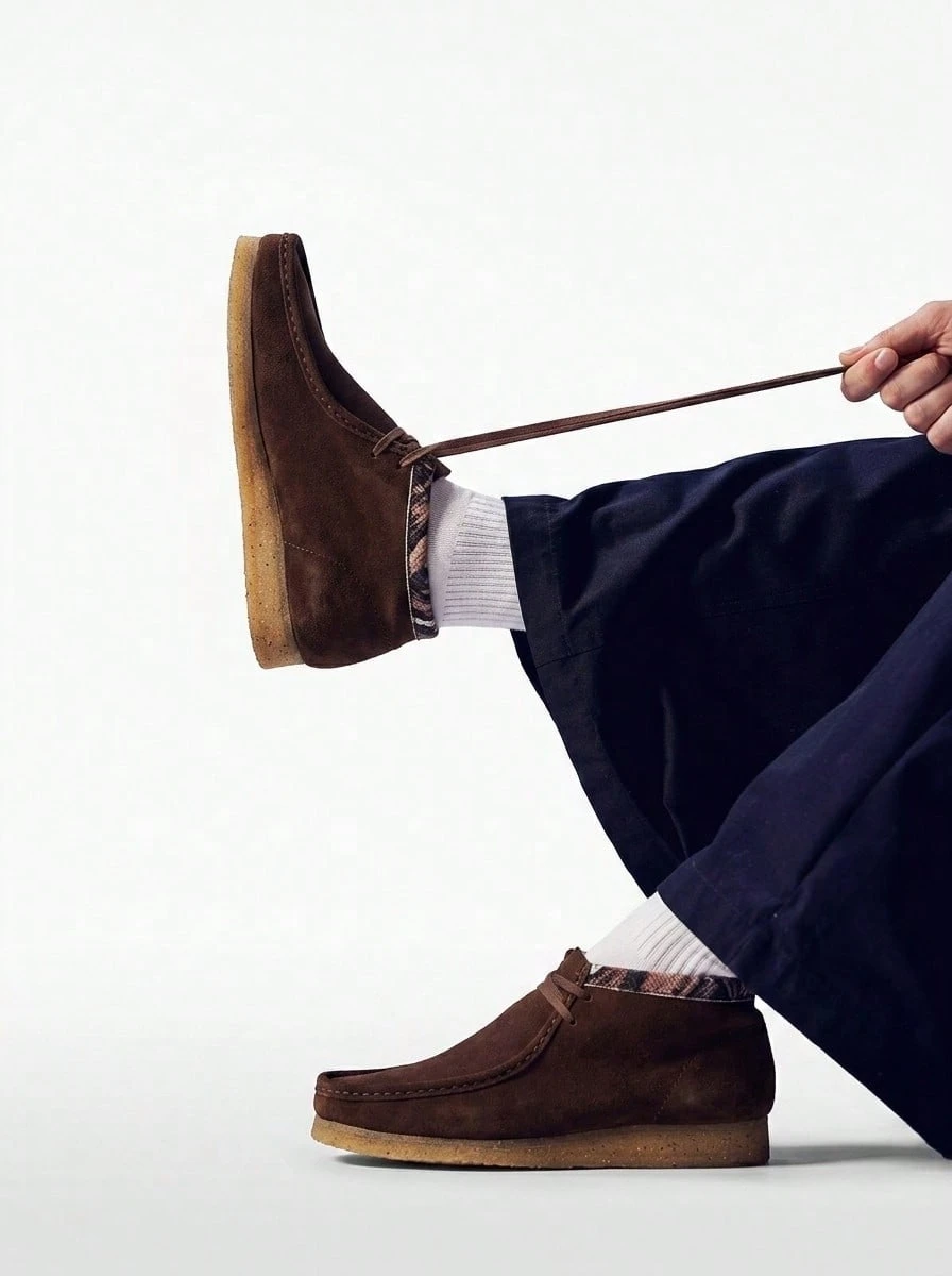 Clarks Wallabee Boot BrownSnake Combi - 棕蛇 - 查看 1