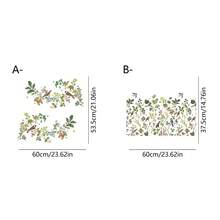 1/2 Juegos de pegatinas reutilizables de flores y pájaros con efecto estático para ventanas, que proporcionan una decoración natural y fresca para la cocina, la sala de estar, el balcón y el hogar - Pegatinas para ventanas - Ver 6