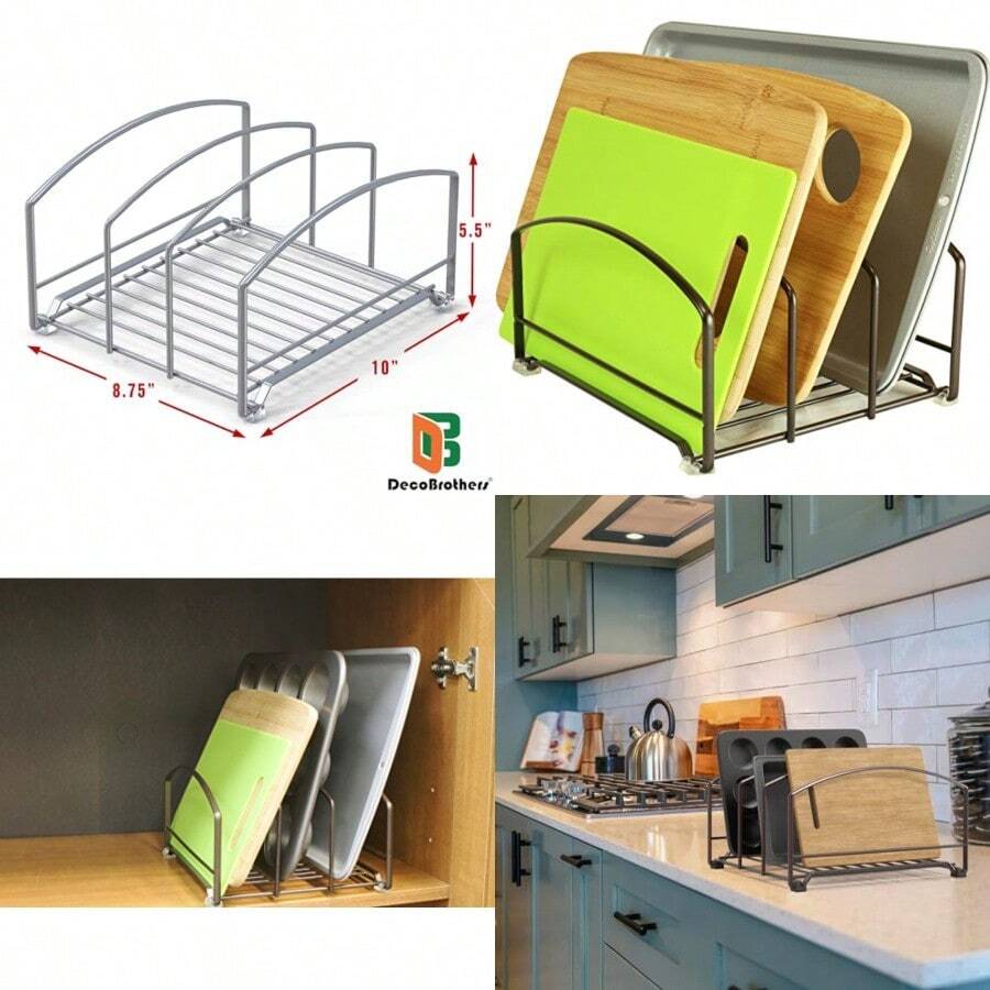 DecoBros Kitchen Houseware Organizer Pantry Rack Bronze - Bronce - Ver 1