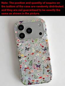 Floral Element Shockproof Fashion Phone Case Aesthetic Tulip Flower Transparent Phone Case Shockproof Protective Cover Compatible With Iphone 17 16 15 14 13 12 Pro Max Plus 11 Spring Birthday Gift Party - Butterfly + Bracelet - View 5
