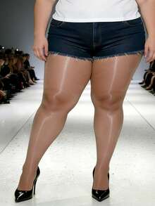 1 Pair Coffee-Colored Glossy Ultra-Thin Pantyhose, Natural Skin Feel Silk Stockings - Multicolor - View 7
