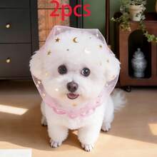 2pcs Cute & Practical Dog Muzzle, Outdoor Use To Prevent Accidental Swallowing, Comfortable & Breathable, Suitable For Pomeranians, Bichons And Other Medium-Small Dogs, Helps Prevent Pets From Licking, Biting, And Eating Inappropriate Items, Convenient And Comfortable For Walking Dogs - Multicolor - View 11