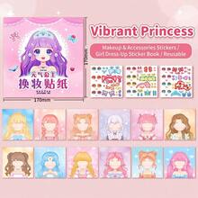 1 Set DIY Face Sticker Kit With Fashionable Doll Design - 1 Dress Up Game Set, Includes Reusable Stickers For Creative Fun, Beautiful Face Painting And Interactive Activities - Ideal As Party Favors Or Gifts - Multicolor - View 7