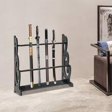 Futchoy Sword Display Stand, Adjustable Large Floor Sword Holder, 6 Hole Vertical Sword Rack - B - View 10
