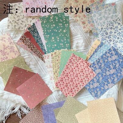 60pcs/Pack Korean Retro Style Scrapbooking Paper, DIY Decorative Non-Adhesive Material Paper, Holiday Gift, Handmade Collage Material, Personalized Scrapbook Planning Creative School Stationery