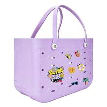 CSjihua XL/L/M EVA Waterproof All-Season Extra Large Size Large Capacity Breathable Dopamine Candy Color EVA Women's Tote Bag Beach Bag, Extra Large Size EVA Tote Bag, EVA Beach Bag, EVA Tote Bag, EVA Shoulder Bag, EVA Basket Bag, EVA Beach Bag - Lightweight And Durable Solid Color Open Design, Large Waterproof Washable Sturdy Open Tote Bag, Suitable For The Beach, Outdoor Swimming Pool, Gym, Shopping Mall, Picnic And Camping - Stylish Holiday Accessory, Beach Bag, Holiday, Leisure Outing, Holiday Gift. - Nhiều màu - Xem 46